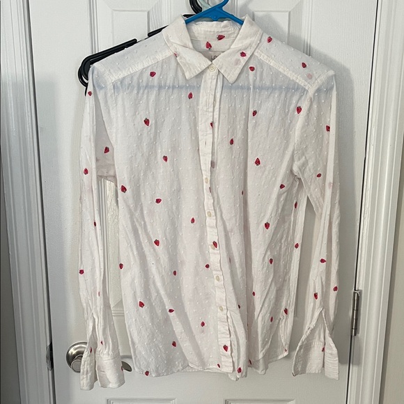 Strawberry Patterned Button Up Shirt - Picture 1 of 4